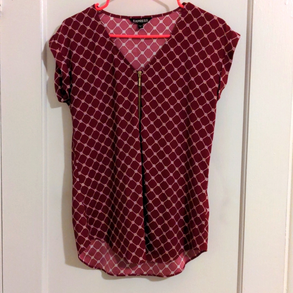 ☀️ Express Maroon Work Shirt - S